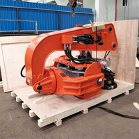Marteau vibratoire hydraulique haute fréquence KN250 monté sur excavatrice, machine de pieutage vibratoire