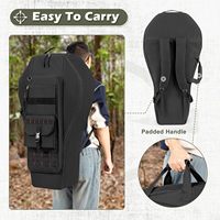 Grand sac de transport tactique en nylon imperméable pour arc et arbalète, étui rembourré pour flèches, sac à dos