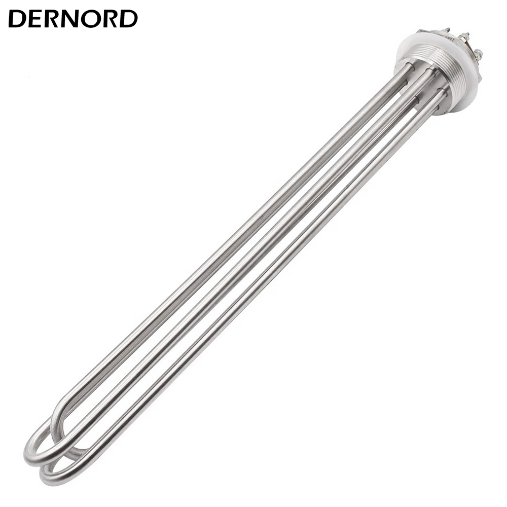 DERNORD 48V 1000W High Watt Density Screw-In Foldback Water Heater Element – Stainless Steel, 1" NPSM Thread