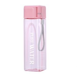 Gift Wholesale Simple Student Drop-Proof Plastic Water <b>Bottle</b> PC Transparent Travel Square Water <b>Bottle</b> - Product Image 5