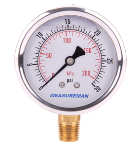 Alta Qualidade 2.5 Polegada <span class=keywords><strong>SS</strong></span> 304 Dial Manômetro Hidráulico 63 MM 63mm Aço Carbono Encaixe Hidráulico com Garantia de 1 Ano - Product Image 1
