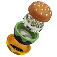 Broyeur à herbes 4 couches en alliage de zinc avec coque en silicone, broyeur manuel d'épices pour tabac, accessoires de fumage, logo personnalisé