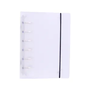 Small Portable 6 Ring A7 Transparent Plastic Binder For A7 Inserts Bible / Planners