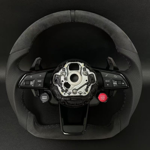 Volante para Audi A3 A4 A4L A5 A6 A7 A8 Q3 Q5 Q7 TT TTS R8 S3 <span class=keywords><strong>MK2</strong></span> S5 RS RS3 RS5, Volante de Fondo Plano, Accesorios para Automóviles - Product Image 6