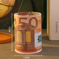 Tirelire créative en métal, boîte de rangement ronde grande capacité, pot à monnaie, décoration de bureau, jouet, cadeau, vente en gros d'usine