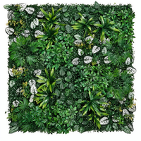 Grosir Partai Besar 12pcs 50x50cm 20x20" Panel Dinding Rumput Buatan Anti UV Ramah Lingkungan Hijau Abadi untuk Privasi Thanksgiving