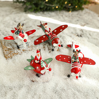 Pendentif arbre de noël suspendu père noël wapiti avion arbre de noël pendentifs suspendus ornements décorations de noël