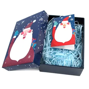 사용자 정의 도매 만화 메리 크리스마스 컵케익 최신 디자인 크리스마스 공예 종이 선물 포장 상자
