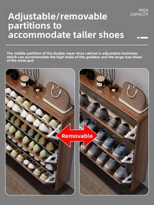 Modern Eco-Friendly Durable MDF <strong>Shoe</strong> Rack Adjustable Shelves Space-Saving Large Capacity <strong>Storage</strong> for Living Room <strong>Small</strong> - Product Image 4