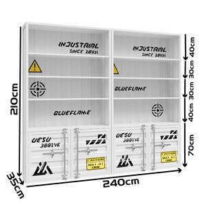 Soporte de exhibición de metal industrial personalizado, escaparate comercial para cafetería, <span class=keywords><strong>tienda</strong></span> de té con leche y artículos de moda, Material de hierro - Product Image 5