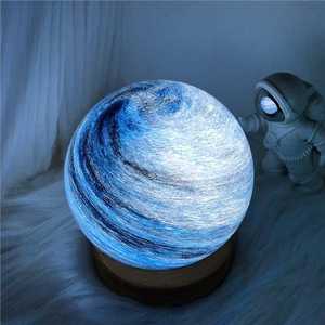 Lámpara de cristal de luz nocturna 3D, Bases creativas, luz de mesa LED, lámparas LED inalámbricas de madera, escritorio USB, luces para el hogar, decoración creativa para dormitorio - Product Image 4