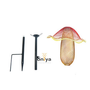 Oniya kim loại lưới chim hoang dã nhiều lớn lên trung chuyển nấm Hình dạng cổ phần sân món quà ngoài trời mùa đông cho ăn sóc bằng chứng - Product Image 3