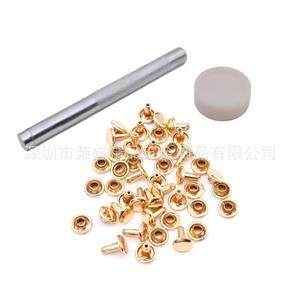 Rivets pour vêtements, clous ronds plats en laiton métallique, de 4 mm à 15 mm, durables pour sacs - Product Image 4