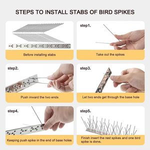 Groothandel Goedkope Ss304 <span class=keywords><strong>Bird</strong></span> Spikes Anti-Duif Home Afschrikmiddel Hoge Kosten Prestatie Outdoor Dierontwerp Voor Gebruik Op De Boerderij - Product Image 3