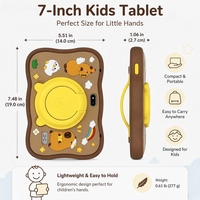 Tablet Infantil de 7 Pulgadas con 12+256 GB, Android 13, Qualcomm 8916, Resistente a Golpes, Educativa, Precio Ultrabajo, Tablet de Aprendizaje para Niños