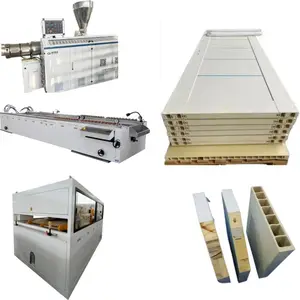 Geautomatiseerde Deur Board Plc Controle Plastic Wpc Pvc Deurframe Board Extruder Machine Wpc Deur Board Profielmachine