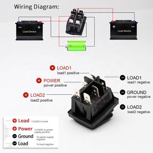 6ピンON-OFF-ON dpst 16A 250vロッカースイッチt85IP67防水カバーで密閉 - Product Image 4