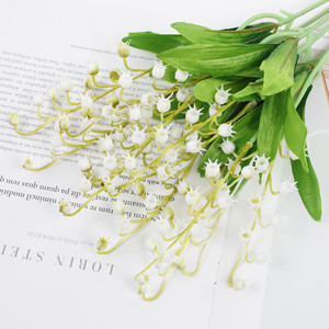 Fleurs artificielles Guanyi en plastique, lys de la vallée, branche unique, pour la décoration intérieure et les accessoires de photographie - Product Image 4