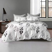 Parure de lit en microfibre personnalisable, vente en gros, housse de couette, tailles Queen et King, douce, lavable en machine, Australie