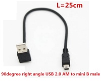 무료 샘플 빠른 배송 90 도 왼쪽 각도 USB 미니 USB 5 핀 통신 케이블 PVC 재킷 카메라 컴퓨터 12 개월
