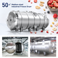 Machine de lyophilisation industrielle Huchuan pour la transformation alimentaire, grande capacité, acier inoxydable SUS304, commande PLC, chauffage au gaz