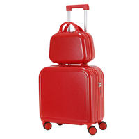 Valise à roulettes légère et compacte pour homme et femme, 18 pouces, avec serrure à combinaison, ensemble de bagages de voyage