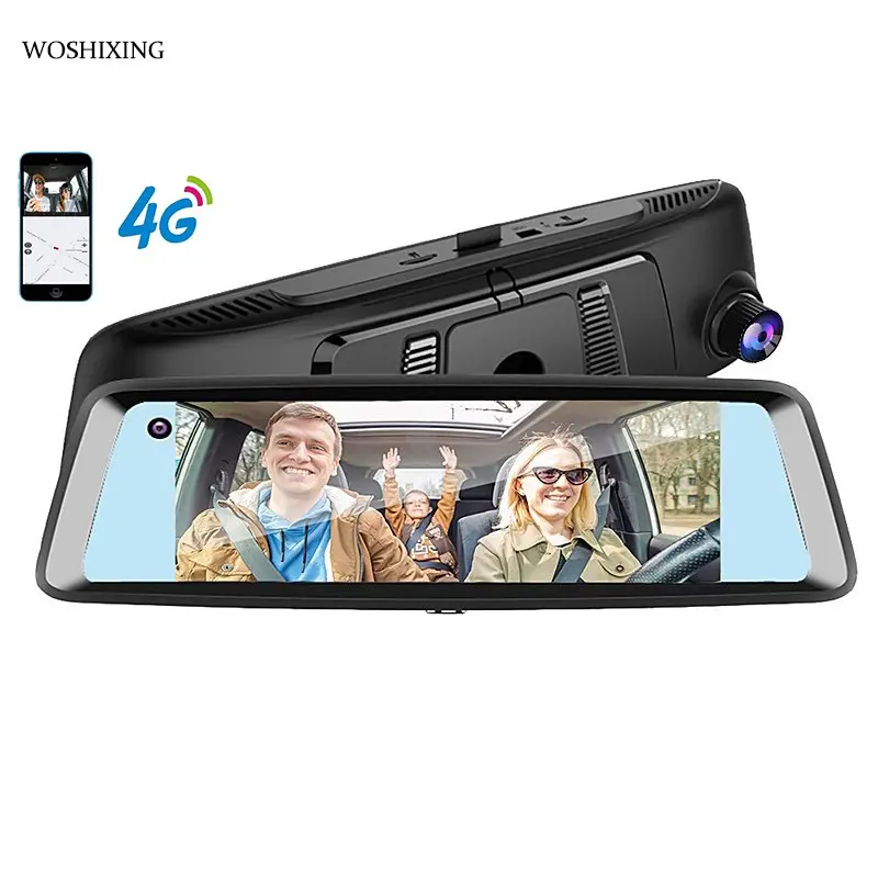 2022 Novo Android Espelho Retrovisor 4g Dvr Dashcam para Carro Dual Dash Câmera Adas GPS Track Fleet Management Holanda A10 1080P