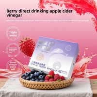 Gemengde bessen-geïnfuseerde appelazijn drank, puur gefermenteerde appel drank met zoet bessen aroma voor casual consumptie