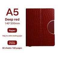 Carnet de notes de luxe en cuir PU effet crocodile, personnalisable, pour bureau, avec reliure cousue, couleur personnalisée, idéal comme cadeau d'affaires