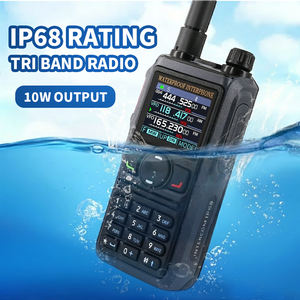Tri band Ham Tactical Long Range <b>Walkie</b> <b>Talkie</b> 10W high power 199 channel IP68 waterproof UHF VHF Full band Handheld Ham radio - Product Image 1