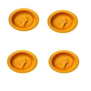 Tapa de silicona para taza, color naranja, a prueba de polvo de doble cara, a prueba de fugas, con orificio para pajita, para viajes, unisex - Product Image 5