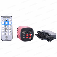 16MP USB Industrial Digital Camera Electronic Microscope Electronic Eyepiece Build in Cross Line TF Card 4K Video Recording