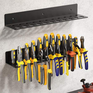 Carbon Steel Wall Mounted Tool Rack 2 Tier Multi Purpose Storage For Workshop Garage Organization - Product Image 3