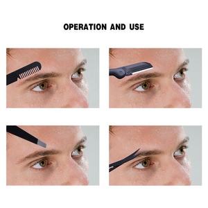 MAYFAIRY Disposable Stainless Steel Eyebrow Razor <strong>Trimmer</strong> Rounded Blade <strong>Black</strong> Shaping Cosmetic Tool Facial Hair Remover - Product Image 2