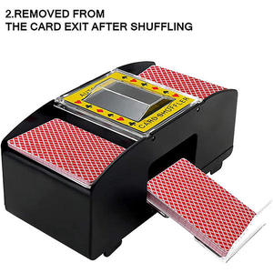 Mescolatore Automatico di <span class=keywords><strong>Carte</strong></span> in Plastica a Batteria per <span class=keywords><strong>Uno</strong></span>/Due Mazzi di <span class=keywords><strong>Carte</strong></span> da Poker, Mescolatore per Giochi da Tavolo - Product Image 2