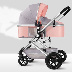 Carrozzina passeggino pieghevole 3-in-1 di lusso con passeggino a passeggino alto paesaggio leggero sistema di viaggio per <span class=keywords><strong>auto</strong></span> carrozzine - Product Image 4