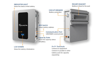 Sistem Penyimpanan Energi Rumah Tenaga Surya Sundta EU Warehouse 48V/51.2V Baterai Lithium Ion LiFePO4 10kWh Kapasitas 200Ah Terpasang di Dinding