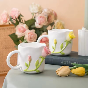 Taza de Café de Cerámica con Diseño Novedoso, Elegante, para Regalo de Negocios, Fiestas, Hogar, <span class=keywords><strong>Día</strong></span> de San Valentín, Regreso <span class=keywords><strong>a</strong></span> Clases, Apta para Microondas y Lavavajillas - Product Image 4