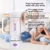 Bouilloire/Pichet à eau hydrogénée portable 1000 ml, concentration 2001-5000 ppb, technologie SPE PEM, alimentation par batterie/électrique/USB, pour extérieur