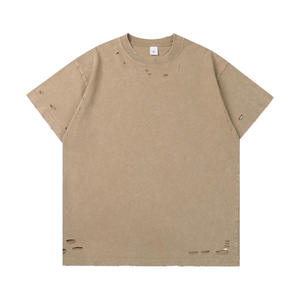 Camiseta Batik de Moda Americana Clásica para Hombre, 300g, Tejido Pesado, Lavado, Holgada, de Manga Corta, para Halloween - Product Image 1