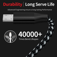 Nuevo Cable de Carga Rápida Tipo-C a Micro USB, Transmisión de Datos de 480 Mbps, Carga Rápida de 3A, Trenzado de Nailon, Compatible con iPhone, en Stock