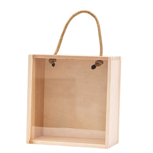Caja de regalo de madera cuadrada de 26x20x10mm para recuerdos de boda y empaques de dulces - Product Image 5