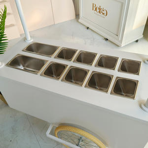 <strong>Hot</strong> Sale Custom Candy Food Vendor Cart Metal Food Cart for Business &amp; Weddings Decor with <strong>Wheels</strong> - Product Image 2