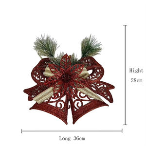 Décorations de sapin de Noël compactes, exquises, nouveau commerce extérieur avec nœud, attrayantes pour les fêtes - Product Image 3