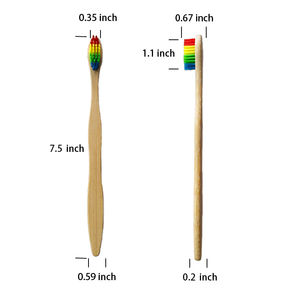 Poils de charbon de bois naturel OEM biodégradable 100% organique écologique hôtel écologique personnalisé emballage brosse à dents - Product Image 2