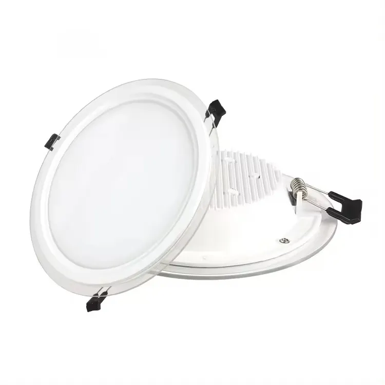 LEDパネルライトラウンドガラス24W超薄型LEDフラットパネルライト