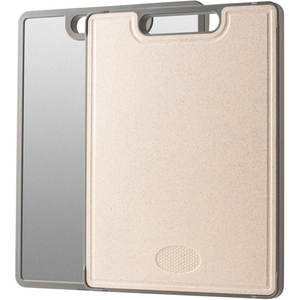 304 Dual Sided Wheat Straw Chopping <b>Board</b> Stainless Steel Cutting <b>Board</b> Chopping <b>Board</b> for Kitchen - Product Image 1