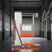 Einmast-Aluminium-Hydraulik-Hebebühne Tragbare Leiter mit 100-130kg Tragfähigkeit und 4-10m Hubhöhe