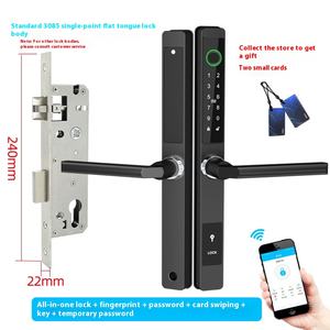 एल्यूमीनियम kfc स्लाइडिंग दरवाजा स्मार्ट लॉक वाटरप्रूफ आउटडोर ऐप एक्सेस संकीर्ण किनारे फिंगरप्रिंट ब्रिज क्लाउड डेटा स्मार्ट लॉक - Product Image 5