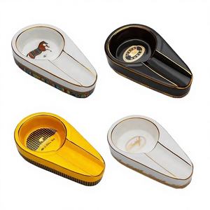 <span class=keywords><strong>Cendrier</strong></span> <span class=keywords><strong>de</strong></span> <span class=keywords><strong>table</strong></span> en céramique fait main Zroog pour l'extérieur, design américain moderne, portable, excellent cadeau <span class=keywords><strong>de</strong></span> Noël pour les amateurs <span class=keywords><strong>de</strong></span> cigares - Product Image 1